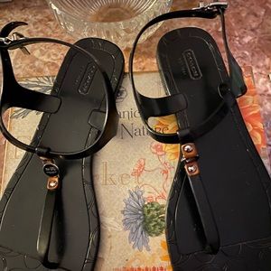 Coach Black Sandals 10sz